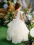 Teter Warm Couture Off White Lace Wedding Flower Girl Dress