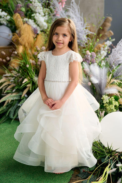 Teter Warm Couture Off White Lace Wedding Flower Girl Dress