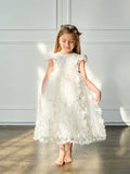 Lilliana White 3D Floral Dress – Communion & Special Event