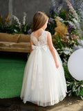 Teter Warm Couture Off White Lace Tulle Flower Girl Dress