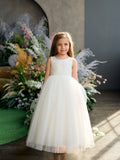 Teter Warm Couture Off White Lace Tulle Flower Girl Dress