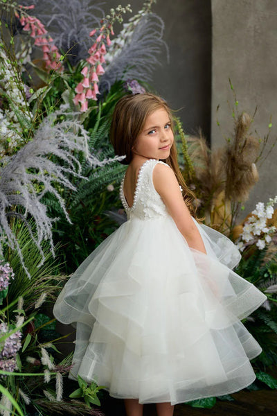 Teter Warm Couture Special Occasion Lace Tulle Flower Girl Dress