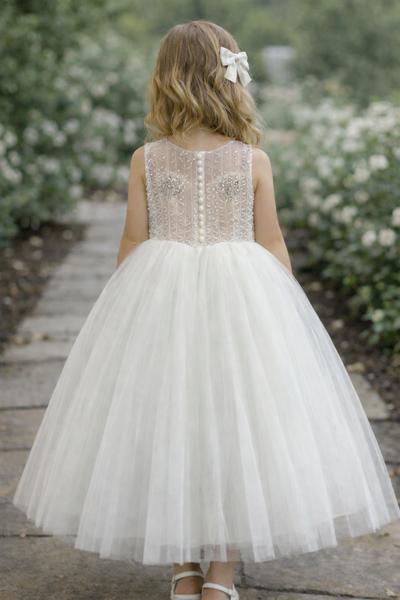 Aurora Tulle Dress | Amalee Couture Communion & Flower Girl Gown