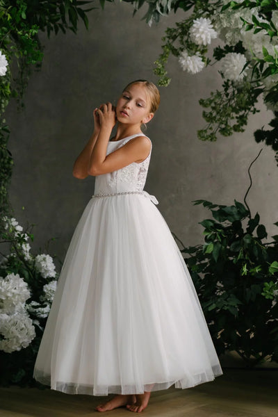Teter Warm Couture Embroidered Lace Tulle Communion Special Occasion Dress