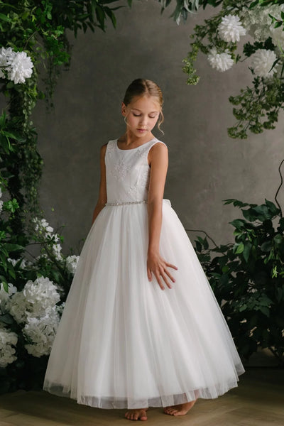Teter Warm Couture Embroidered Lace Tulle Communion Special Occasion Dress