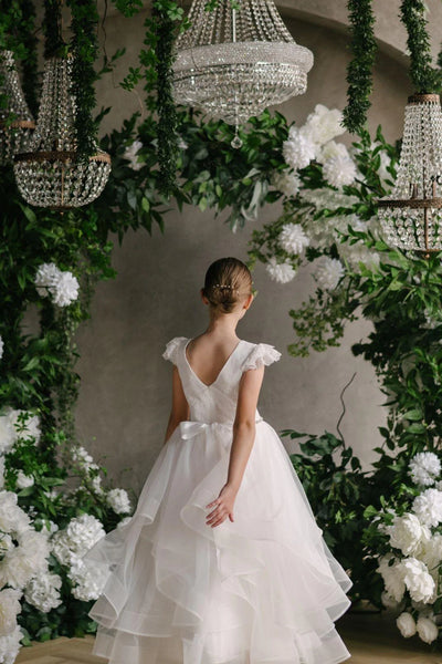 Julianna Lace Tulle Dress – Communion & Flower Girl Gown