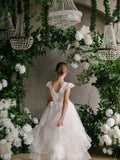 Julianna Lace Tulle Dress – Communion & Flower Girl Gown