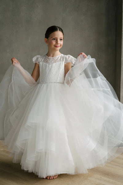 Caterina Lace Communion Dress | Teter Warm Couture