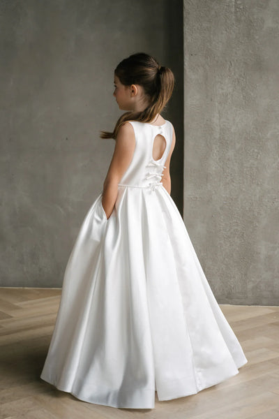 Elle Satin Communion Dress | Teter Warm Couture