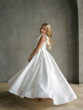 Teter Warm Couture Girls Communion Satin Special Occasion Dress