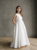 Teter Warm Couture Pearl Back Communion Dress for Girls