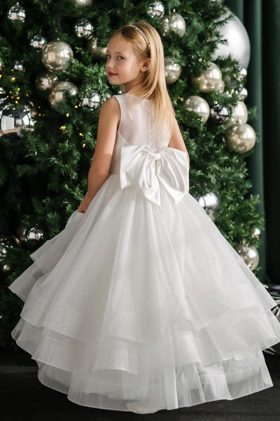 Isolde | Teter Warm Couture Bow Back Communion Dress