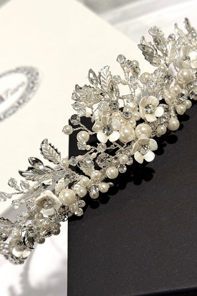Crystal Floral Communion Tiara for Girls – Elegant
