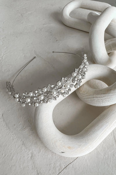 Pearl & Rhinestone Headpiece for Girls