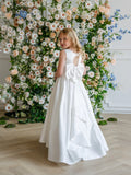 Teter Warm Couture Satin Communion & Flower Girl Dress