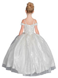 Chenelle Off the Shoulder Sequin Pageant Flower Girl Dress