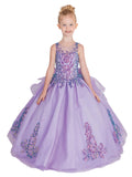 The Serafina Crystal Embroidered Pageant Dress for Girls