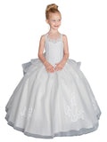 The Serafina Crystal Embroidered Pageant Dress for Girls