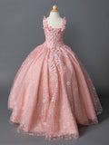 Liliana Blossom Gown – Blush Pink Flower Girl & Party Dress