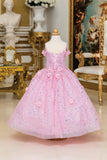 Rosalina Petal Sparkle Gown – Pink Dress for Pageants & Parties