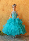 Princess Collection Pageant Girls Dress with Ruffled Skirt - Elegant Party Gown