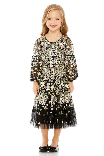 MAC DUGGAL Girls Easter Special Occasion Wedding Party Floral Dress