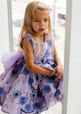 Kids Floral Embroidered Dress | Lily Couture | Girls Pageant & Flower Girl Dress