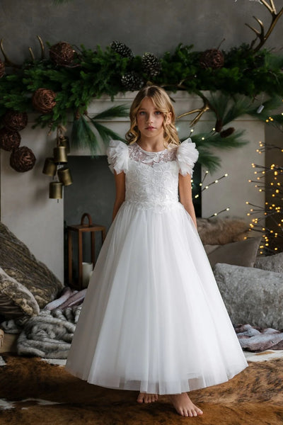 Teter Warm Couture Off-White Communion Dress for Girls