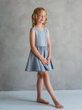 Serenelle Dark Grey Girls Couture Party Dress | Blush Kids