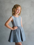Serenelle Dark Grey Girls Couture Party Dress | Blush Kids