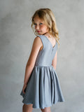 Serenelle Dark Grey Girls Couture Party Dress | Blush Kids