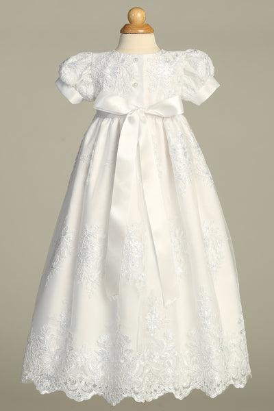 Miriam Christening Gown – Elegant Baptism Dress for Baby Girls
