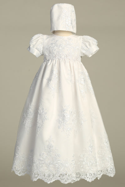 Miriam Christening Gown – Elegant Baptism Dress for Baby Girls