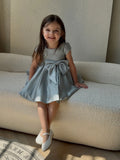 Elinora Skye Silver Blue Girl Dress | Teter Warm Couture