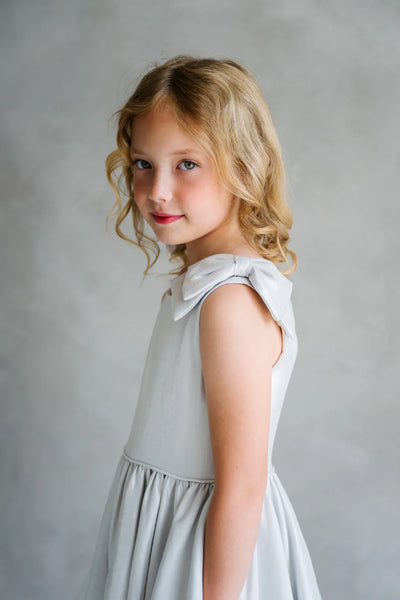 Maribel Skye Light Grey Couture Girls Party Dress
