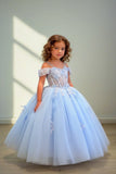 Butterfly Tulle Pageant Dress - Meera Girls Formal Gown