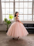 Butterfly Tulle Pageant Dress - Meera Girls Formal Gown