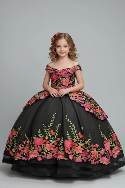 Sienna Floral Pageant Gown for Girls