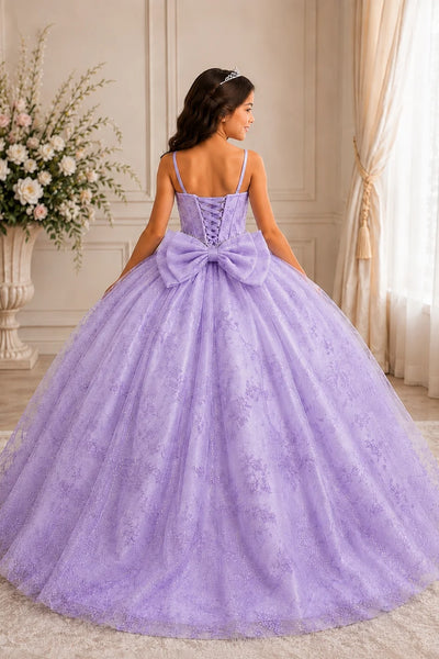 Girls Pageant Ball Gown with Bow | Princess Collection