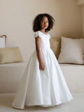 Elegant White Lace Dress for Girls – Perfect for Special Occasions