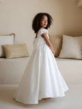 Elegant White Lace Dress for Girls – Perfect for Special Occasions