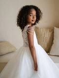 Eliora Grace Girls Communion Dress | Lace & Tulle Gown