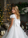 Teter Warm Couture Off-White Tulle Communion Dress for Girls