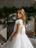 Teter Warm Couture Off-White Tulle Communion Dress for Girls