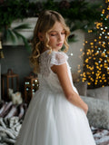 Annalise Teter Warm Lace Gown – Communion & Special Occasion