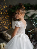 Julissa Gown – Tulle & Lace Communion Dress for Girls