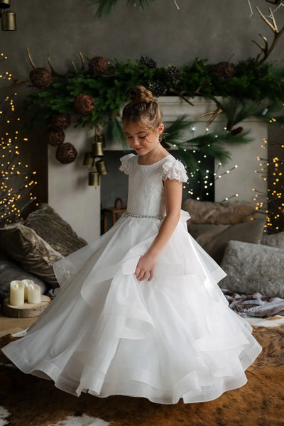Julissa Gown – Tulle & Lace Communion Dress for Girls