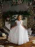 Tiered Tulle Dress with Lace Bolero – Perfect for Girls