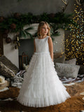 Tiered Tulle Dress with Lace Bolero – Perfect for Girls