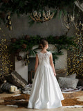 Sierra White Lace Communion Dress – Teter Warm Couture